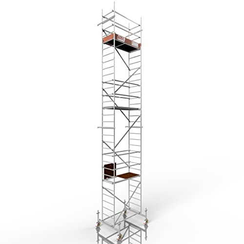 ALTEC Rollfix 1.0 900 | 9m AH | Rollen (Ø150mm) | Standardtraverse | Made in Germany | TÜV | belastbar 200kg/m² | Alu | Norm - DIN EN 1004-1 | Baugerüst | Fahrgerüst