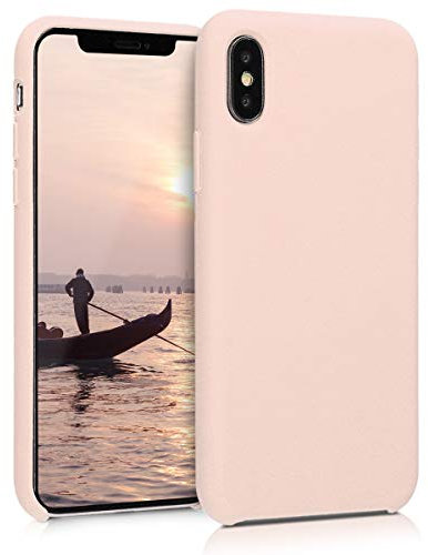 kwmobile Housse Compatible avec Apple iPhone X Coque - Housse de téléphone Protection Souple en TPU Silicone - Rose Ancien