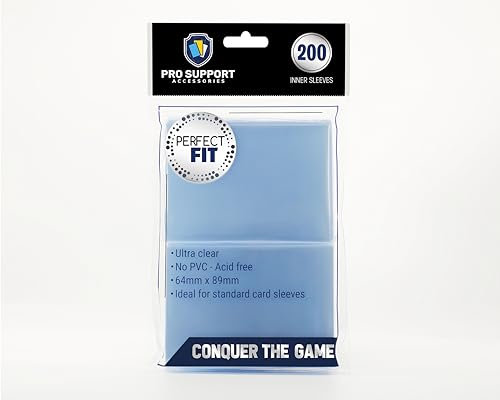 Pro Support 200 premium ultra clear standard size card sleeves. perfect for double sleeving and compatible with pokemon and magic the gathering