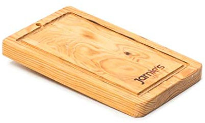 Jamie Oliver (Jamie's Italian) Wooden Serving/Burger Board Pine - with Groove - 30cm x 18.5cm x 2.5cm