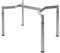 boho möbelwerkstatt Schreibtischgestell, Konferenztischgestell, Tischgestell, höheneinstellbar in Silber RAL9006 für Tischplatten von 120 x 80 cm