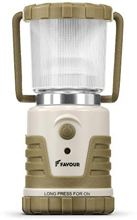 Lampara Camping LED muy compacto | Linterna Camping Impermeable y Robusta IP64, Iluminación regulable, Modo Luz de Vela | Farol LED a Pilas, Iluminación Carpa 360 Grados, gancho integrado