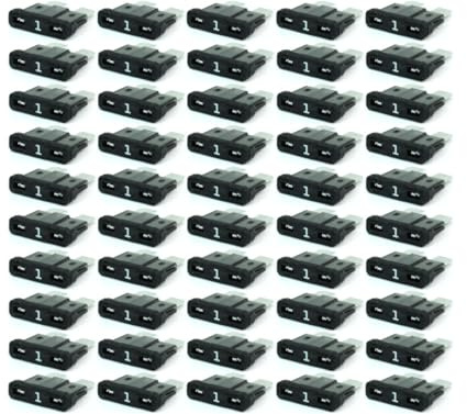 KFZ Auto ATO Sicherungen 50 Stück Flachsicherungen, TFT00, Set, 1A 2A 3A 4A 5A 7,5A 10A 15A 20A 25A 30A 35A 40A, Stromstärke:01A Ampere