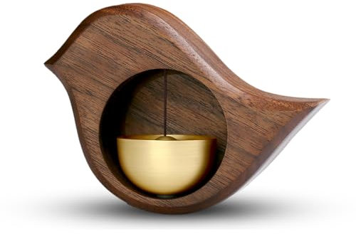 IRIVER BLANK Campanelli eolici in ottone massiccio a forma di uccellino per decorare ingressi, abitazioni, negozi, pareti, frigoriferi e porte in vetro