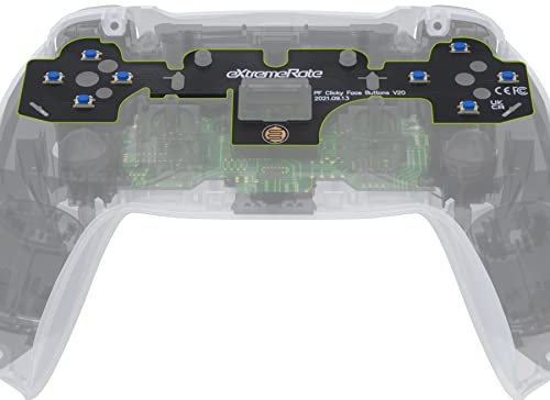 eXtremeRate Face Clicky Kit pour ps5 Manette BDM-010/020 avec Interrupteur Tactile en Silicone, Boutons d'action Dpad Compatible avec ps5 Manette,Manette Non Incluse