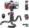 ULANZI FT-01 Phone Tripod Flexible with Remote Phone Holder Adapter, Camera Mini Tripod with Cold Shoe, Portable Waterproof Travle Stand for Smartphone iPhone Samsung