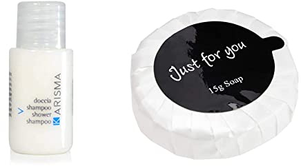 GF951 Just for You Lot de 100 savons & Karisma mtp140-krds20 F Multipack douche/Shampooing Flacon de 20 ml, 140 pièces