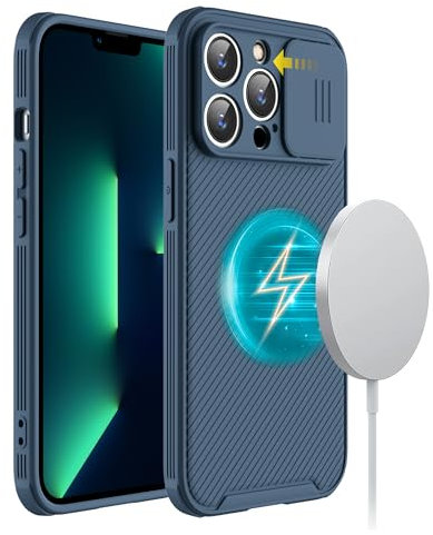 Hitaoyou for iPhone 12 Pro Max Hülle Magsafe, iPhone 12 Pro Max Kameraschutzhülle [Support Magsafe Charger] mit Slide Lens Cover, Slim Magnetic Case for iPhone 12 Pro Max 6.7