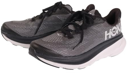 Hoka Boys Y Clifton 9 Youth Sneaker, Black White, 6 UK