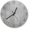 DEQORI Glasuhr | rund Ø 30 cm | Motiv Verputzte Steinmauer | ausgefallene leise Design Uhr aus Glas | Wanduhr für Wohnzimmer & Küche | Moderne Hingucker Uhr für die Wand