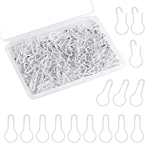 Savita 120 Stück 22mm Sicherheitsnadeln, Wächter Geformt, Metall, Weiß, Traditionell für Kleidung Basteln Quilten Nähen Charms Knöpfe
