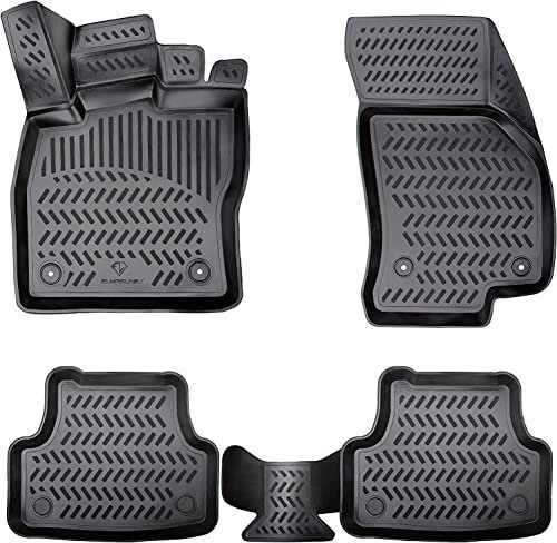 ELMASLINE 3D Gummimatten Set für Audi Q8 E-Tron ab 2022 | Hoher Rand | Zubehör | Fußmatten E Tron