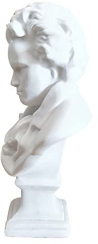 HOMSFOU 1stk Büste Skizzenfiguren Malen Statuen Berühmter Persönlichkeiten Griechische Gottfigur Berühmte Skulptur Statue Griechischen Mythologie Nordisch Harz Strichzeichnung Weiß Mann