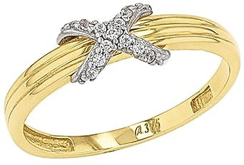 Amor Ring Damen Ringe, mit Zirkonia synth., Weiß, Kommt in Schmuck Geschenk Box, 2037447