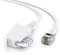 CSL - 0,5m 50cm Telefonkabel TAE-F Stecker auf RJ11 Stecker - Int. Norm 6P4C / 4-polig belegt - Flachkabel - von analoger Telefondose zum Telefon Fax Modem Router Anrufbeantworter, 0,5 Meter weiß
