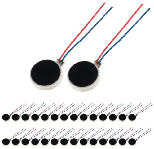 DiGiYes Lot de 20 mini moteurs vibrants CC 3 V 12 000 tr/min 10 x 3 mm pour téléphone portable et tablette