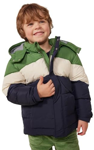 Petit Bateau A0AZF Doudoune Manches Longues Garçon, Smoking/Multico 4 Ans