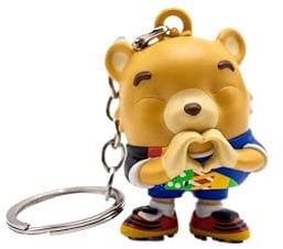 Euro 24 Albärt Schlüsselanhänger Maskottchen mit Herz, 4 cm