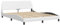 vidaXL Bettgestell Dover, Bett mit Lattenrost, Bettrahmen in Wellenform, Doppelbett Polsterbett Schlafzimmerbett, Weiß 160x200cm Kunstleder