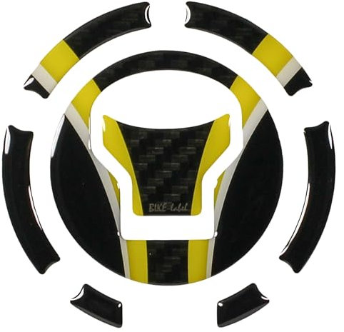 Tankpad Tankdeckel kompatibel mit Honda CB750 Hornet Carbon Gelb X600060VA