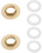 LT Easiyl 2 Sets Brass Lock Nuts with Gaskets, 1/2 Inch, Fitting, Lock Washer, Garden, Washing Machines, Air Conditioners