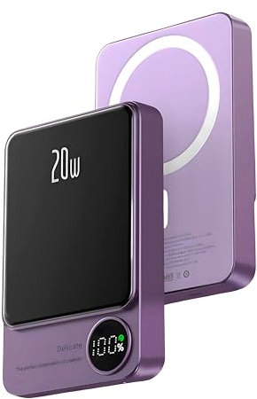 PULSE® Magnetische Externe Batterie 10 000 mAh - Schnelles Aufladen für iPhone und Samsung - Kompatibel mit MagSafe und Induktion - LED-Anzeige - Kompaktes und Leichtes Design