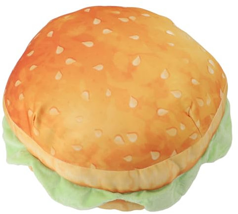 DULRLLY Lustige Kissen Hamburger-Sofa, Großes 3D-Simulations-Burger-Plüschkissen-Sofa, Süßes, mit Lebensmitteln Gefülltes Plüschkissen, Heimdekoration, Weiches Plüschkissen für Sofa, Stuhl