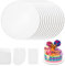 LPAMABA 12 Stück Ø20cm 8inch Rund Tortenunterlage Papier Unterplatten Torten Kuchen Unterplatten Tortenplatte Tortenpappe Kuchen Pappe Cake Board Weiß für Kuchen Torten Transport Party