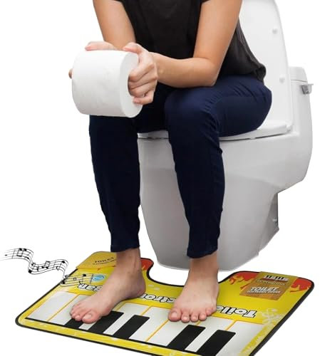 XYHAOAI Töpfchen Klavier Musical Bodenmatte, WC Klavier Matte mit Musiktastatur für Spaß im Badezimmer, Neuheit Töpfchen Klavier Klangteppich, Klavier Klingender Für Badezimmer, 48 * 60cm