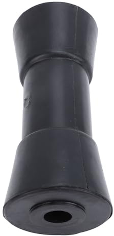 Tiiyee 6 Inch Boat Trailer Roller, Heavy Duty PU Keel Roller, Universal Marine Replacement Part, Black Boat Trailer Accessories for Boat Keel Roller, Direct Fit for 17mm Center Hole Weather Resistant