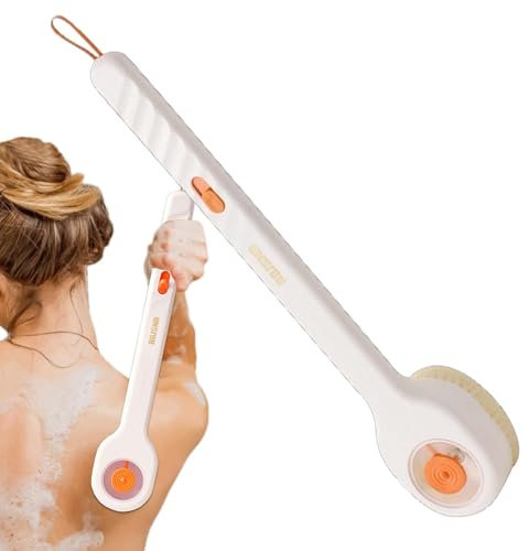 Estropajo de espalda para la ducha, estropajo de espalda para la ducha - Cepillo corporal para el baño, cepillo de cuerpo de limpieza profunda, cómodo cepillo de baño antideslizante, cepillo de ducha