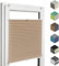 Home-Vision® Premium Plissee Faltrollo ohne Bohren mit Klemmfix (Beige, B160cm x H80cm) Modern Klemmträger, Verdunklung, Blickdicht Sonnenschutz Jalousie für Fenster & Tür