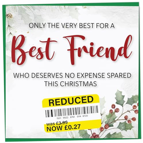 Lustige Weihnachtskarte für beste Freundin, Stechpalme und Efeu-Design, humorvolle Weihnachtskarte, Witzgeschenk, 148 mm