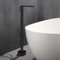 BiaoTeng Robinet pour Baignoire Ilot Mitigeur de Baignoire Ilot Monocommande Chaud et Froid Connexion G1/2 Robinet Baignoire Ilot Sol Noir