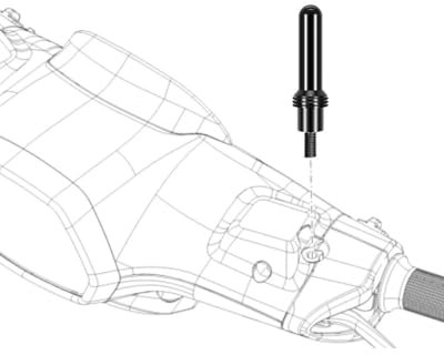 Motorrad Navigationshalterung Für Vespa Für Sprint Primavera GTV GT GTS LXV LX LT ET4 Elettrica ET2 946 Motorrad Rückspiegel Schrauben Schraube Navigation Halterung Handy-GPS-Halterung(Black-Long-Left