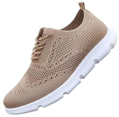 Stivali casual da uomo con cerniera Moda Primavera ed Estate Scarpe sportive da uomo Fondo piatto Maglia leggera traspirante Slip On Confortevole tinta unita Caratteristiche semplici:, cachi, 39 1/3
