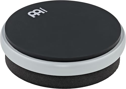 Meinl Cymbals Double Sided Practice Pad – 6 Inches – Silicone and Marshmallow Side – Drum Accessory, Black/Grey (MDSP6GY)