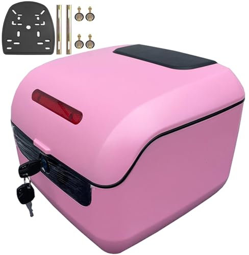 Motorrad Heckbox,Motorrad Daily Tail Box, 30L Motorrad-Topcase, Roller-Kofferraum, Gepäckaufbewahrung, abschließbarer wasserdichter Träger, Kunststoffkoffer mit Montagematerial, universelle Montage,(P