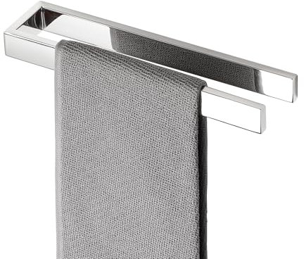 SAYAYO Self Adhesive Towel Rail Wall Mounted Stick on Hand Towel Holder Polish Chrome SUS304 Stainless Steel No Drilling for Bathroom Kitchen, 30CM