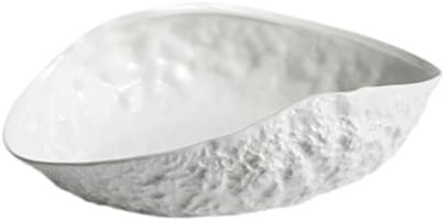 Gralara Assiette de dessert assiette de dîner en céramique Bowl Salad Bowl Assiette de fruits de mer pour la maison Café de mariage Snack, 25.3cmx21cmx7.5 Cm