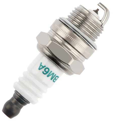 VooGenzek 1 Pezzi BM6A Candela Sostituzione, BM6A Candela per Tosaerba, BM6A / L7T Candele di Accensione Sostituire, per Motosega Decespugliatore da Giardino Tosaerba