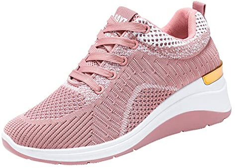 2025 Zapatillas Mujer Moda,Zapatos sin Cordones para Caminar Zapatos Horma Extra Ancha Tenis Ligeros de Verano Plataforma Ligeras Deportivas con Suela Alta Cuatro Estaciones