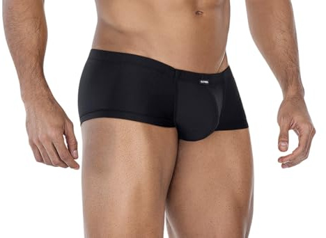 CUT4MEN Dessous Schwarzer Hipster Brief Männer Slip Blickdicht knapp geschnitten Underpants