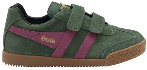 Gola Harrier Strap CKA192NK, Trainers, Green, 9.5 UK Child