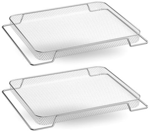 UncleS Lot de 2 grilles de cuisson en acier inoxydable pour four, résistant aux hautes températures, grille à gâteau et pain