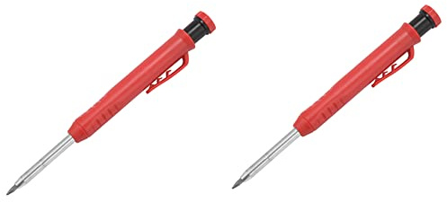 Youbones 2X Loch Marker Premium Druck Bleistift Marker mit Integriertem Spitzer für, Metall, I Bohrer Loch Marker