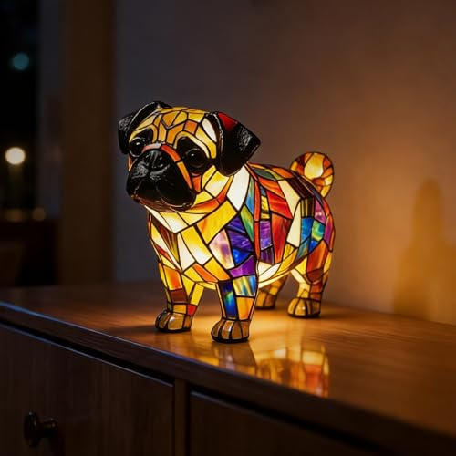SPERMUOY Corgi Lampe und Mops Lampe,Bulldogge Lampe/Dackel Lampe/Corgi Lampe,Hund Nachtlicht Lampe Leuchthund für Hundeliebhaber