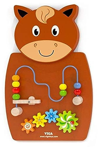 Viga Pferd Wand Spielzeug - Wire Beads & Gears