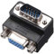 uxcell DB15 VGA Gender Changer 15 Pin Female to Male 3-Row Right Angle Mini Gender Changer Coupler Adapter Connector for Serial Applications Black
