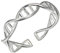 Chereda 925 Silber verstellbarer Midi Finger Knöchel Daumen Stapeln DNA Ring